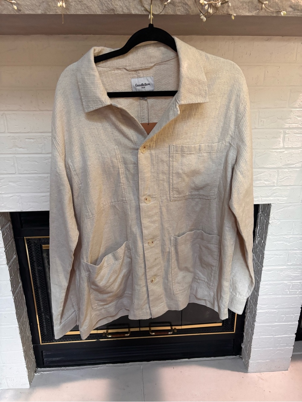Goodfellow & Co Neutral Cream Lightweight Shirt Jacket